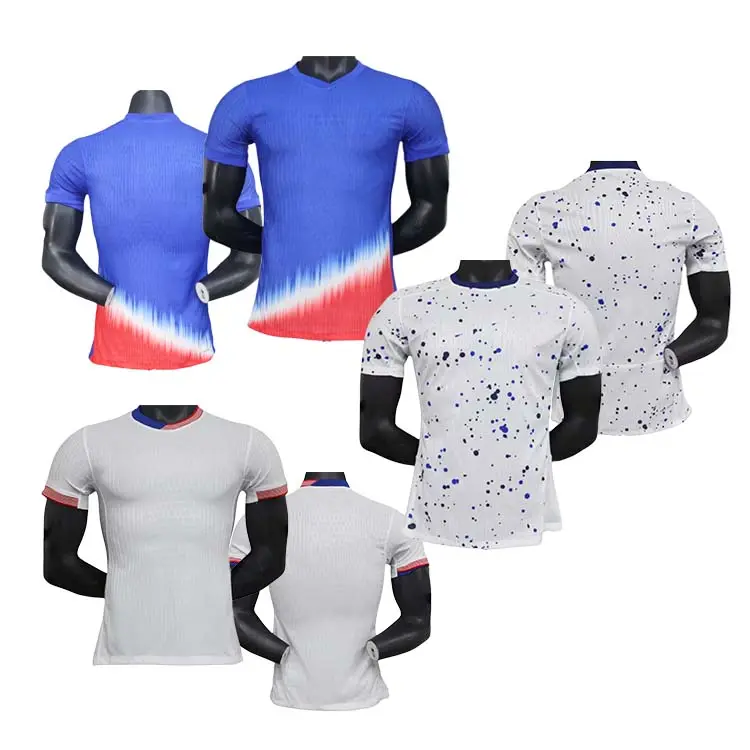 2425 ทีมฟุตบอลแห่งชาติชายสหรัฐอเมริกาสวมเสื้อฟุตบอลชุดฝึกซ้อมนักเตรียมเสื้อฟุตบอลรุ่น