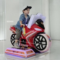 Machine de jeu vidéo d'arcade de course de moto pour enfants à monnayeur, simulateur de conduite