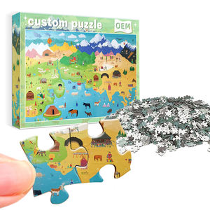 ÉCHANTILLON GRATUIT <span class=keywords><strong>Puzzle</strong></span> personnalisé <span class=keywords><strong>1000</strong></span> pièces Animaux de dessin animé en carton pour tout-petits - Product Image 1