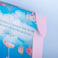 Boîte d'expédition en carton ondulé rose personnalisée avec impression couleur intégrale à l'intérieur pour l'emballage d'expédition de lingerie et de vêtements