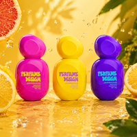 Vente en gros de flacons de parfum en verre de 50 ml, forme de galet vibrante, collection d'été, conteneur de parfum Gen Z, logo personnalisé, en vrac