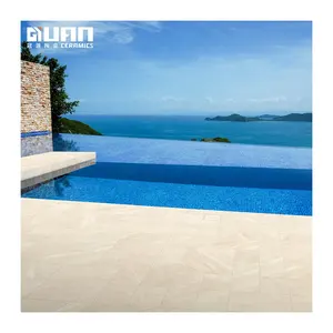 Wholesale Porcelain Luxury Floor and Wall Tile / Outdoor Ceramic Suppliers Yellow Sandstone Look Tiles