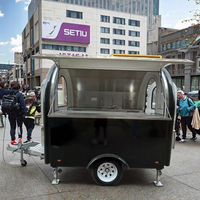 Chariot de remorque de cuisine de rue mobile personnalisé camion de restauration rapide aux normes américaines pour équipement de cuisson pour hot-dogs bonbons chips vinerie