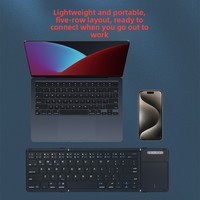 Casing Lipat Keyboard Nirkabel Tanpa Lampu Latar, Tanpa Sambungan, untuk Tablet Mini Portabel Ultra-Tipis Universal