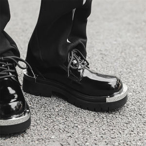 Chaussures habillées confortables à lacets pour hommes, nouvelle mode, en cuir, grande taille, plateforme, pour les fêtes, l'été et le printemps - Product Image 2