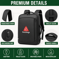 Sac à dos pour ordinateur portable Oxford personnalisable pour homme, grande taille, avec port USB, fermeture éclair cachée, imperméable, extensible, sac à dos professionnel