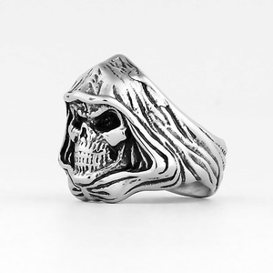 Anello moda satanico della mitologia nordeuropea taglia 13 in acciaio inox anello teschio <span class=keywords><strong>diavolo</strong></span> di Halloween accessorio per gioielli Unisex - Product Image 1