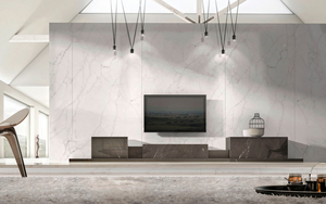 ชุดวางทีวีหินอ่อนสีดำสไตล์อิตาลี Updecors รุ่น UP-015 รูปทรงสี่เหลี่ยมแบบต่อชิ้น  ฐานวางทีวีหินอ่อนรูปทรงไม่สม่ำเสมอ - Product Image 2