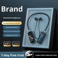 Écouteurs Sportifs à Bandeau de Cou avec Écran Couleur, Affichage Numérique LED, Chipset JL, Karaoké, Streaming en Direct, Étanchéité IPX-5, Réduction Active du Bruit (ANC) pour Bluetooth 5.0
