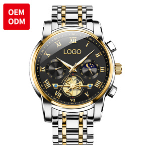 Đồng hồ thạch anh nam cao cấp, thiết kế tourbillon tuần trăng, chống nước, chức năng chronograph, có thể tùy chỉnh logo, bán buôn OEM ODM. - Product Image 4