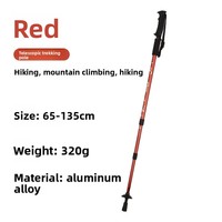 Bâtons de randonnée pliables télescopiques multifonctionnels en alliage d'aluminium à trois sections pour la défense personnelle, la randonnée, l'escalade et le trekking