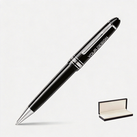 Stylos à bille argentés personnalisés pour entreprises, stylos roller de luxe sur mesure, coffret cadeau, stylo signature en métal
