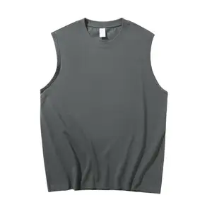 Factory Wholesale Sleeveless T-Shirt Vest Pure Cotton Sports Men Summer Personality T-Shirt