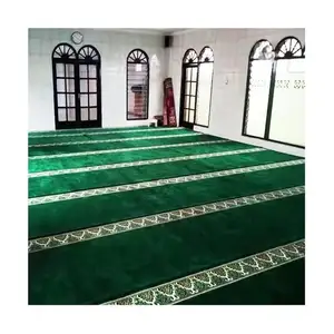 穆斯林墙到墙地毯供应商批发清真寺祈祷地毯清真寺卷地毯