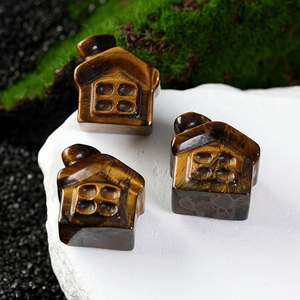 <span class=keywords><strong>Casa</strong></span> de Navidad de cristal natural, adorno de estatua de cristal tallado para el hogar, regalo de banquete de boda, decoración de Navidad - Product Image 6