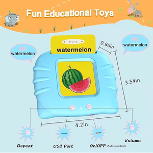 Macchina educativa di apprendimento Flash Card per bambini con batteria al litio potenza materiale cartaceo per 2-7 anni - Product Image 5