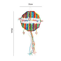 Piñata rétro groovy de 34 pouces, fête hippie, arc-en-ciel, signe de paix, réutilisable, confettis pour enfants, anniversaire, mariage