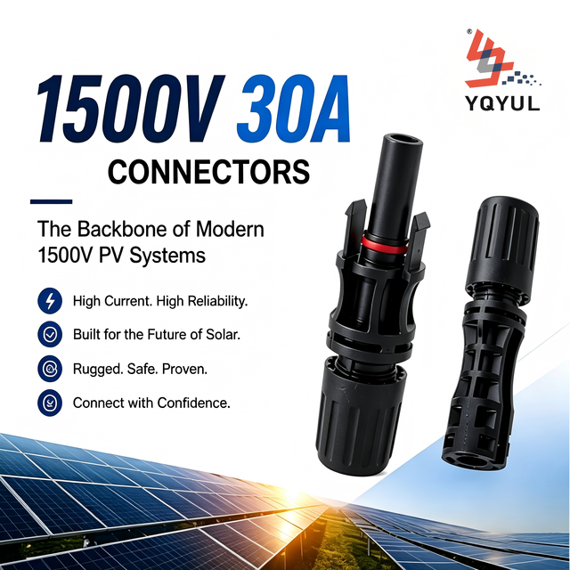 YULIAN 1500V 30A Solar Connector IP67 Waterproof PV Connector for Solar Panel System