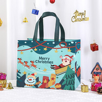 Nouveau style de sac fourre-tout en tissu non tissé écologique sac non tissé de cadeau de noël personnalisé avec logo