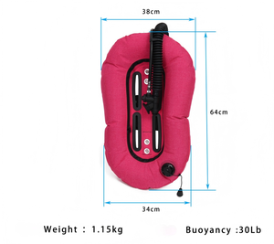 Back-Fly Nylon 23LBS Low Adult Airbag Donut Wing สำหรับว่ายน้ำและกีฬาลุยน้ำ 18 LBS ทนต่อการขัดถู ป้องกันได้ดี - Product Image 6