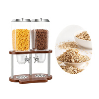 Distributeur de nourriture et de bonbons en bois, distributeur de noix et de céréales 7L, distributeur de café en plastique pour hôtel et restaurant