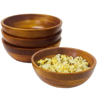 Fabricant de bols à salade en bois écologiques, logo personnalisé, bol en bois d'acacia