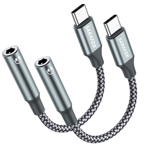 USB Type C to 3.5mm Headphone Jack Adapter, (2-Pack) USB C to <strong>Aux</strong> Female Audio Cable Cord Compatible with <strong>IPhone</strong>, S24 - Product Image 1