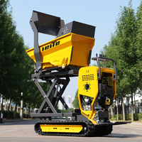 LEITE Livraison Gratuite Mini-Dumper sur Chenilles 500kg 800kg pour Ferme et Jardin, Moteur Diesel Hydraulique, Camion-Dumper Mini sur Chenilles à Vendre