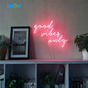 Rebow Hot Selling <strong>Good</strong> <strong>Vibes</strong> <strong>Only</strong> Custom Led Letter <strong>Neon</strong> <strong>Sign</strong> - Product Image 2