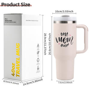 Oem Mothers Day Gifts 40 Oz Travel Mug H2.0 Vacuum Thermal Stainless Steel Engraved 30oz Coffee <b>Cup</b> 40oz Tumbler With Handle - Product Image 4