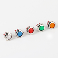 Luz Indicadora de Advertencia LED Metálica Impermeable IP65, Lámpara Piloto de Señalización de 6/8/10/12/16/19/22 mm con 3A Máx. Corriente 220V Máx. Voltaje
