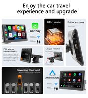 Lecteur multimédia vidéo portable pour voiture X500W 7 pouces, CarPlay sans fil, Android Auto, Bluetooth, lecteur MP3/MP4, DVR, aide au recul