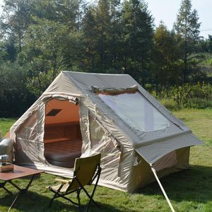 Inflatable Tents for Camping - Easy <b>Blow</b> Up Glamping Tent with Hand Pump, Waterproof PVC Air Inflatable Tent House for Family - Product Image 3