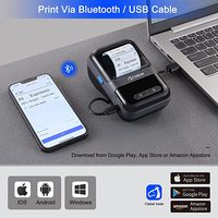 Imprimante à codes-barres portable JR 220B, mini imprimante thermique sans fil pour bijoux, vêtements, codes-barres, compatible avec Android