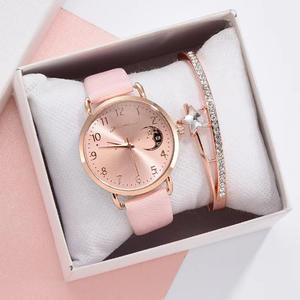 Montre à quartz de luxe pour femmes en vente en gros avec ensemble de bijoux Bracelet jonc avec logo personnalisé Montres-bracelets pour femmes <span class=keywords><strong>Cadeau</strong></span> pour filles - Product Image 4