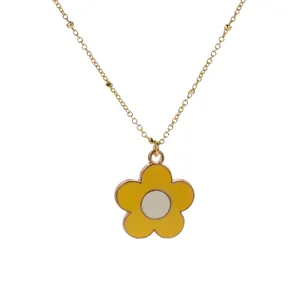 Bohemia 18K Gold Plated Daisy Charms Pendant Miyuki Beaded Flower Shape Necklaces Bracelets Women Jewelry Sets