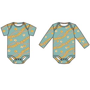 FM 3-7 jours OEM/ODM Imprimés personnalisés 95% Coton Combinaison-pull pour filles à manches longues Style Europe-Amérique Automne Boutons-pression Bébé - Product Image 2