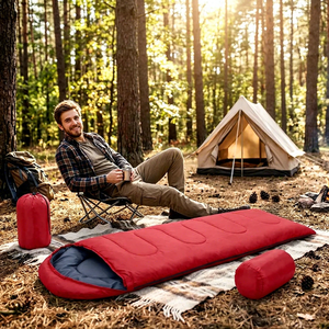 Wholesale Portable Camping Adult <strong>Sleeping</strong> <strong>Bag</strong> Thickened Warm Polyester Fabric Envelope Design Spring Autumn Features - Product Image 2