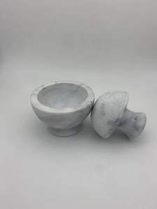 Ensemble unique de <span class=keywords><strong>mortier</strong></span> et pilon en marbre blanc naturel - Product Image 2