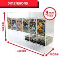 Acrylic personnalisé 6 emplacements Pokemon cartes à collectionner Booster Pack distributeur Pokemon ETB TCG MTG Card Booster Packs