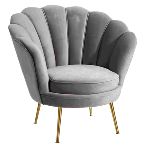 2020 Base En <span class=keywords><strong>Acier</strong></span> inoxydable Chaise D'appoint Rembourré En Velours Fleuri <span class=keywords><strong>Fauteuil</strong></span> - Product Image 3