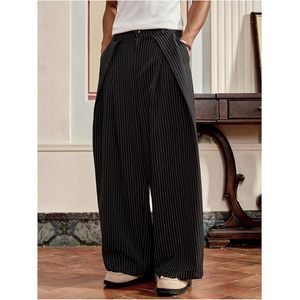Pantalones de Vestir Plisados de Pierna Ancha para Hombre FOXA, Tela de Lana, Antiarrugas, Casuales, de Negocios, con Bolsillos - Product Image 2