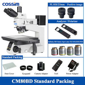 <span class=keywords><strong>Microscope</strong></span> électronique polarisant trinoculaire numérique de laboratoire avec plateau de travail de 8 pouces pour la mesure de découpe de plaquettes - Product Image 1