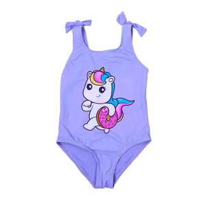 Costume da bagno intero Buonic Girls Unicorn viola taglia 6/12 12/18 18/24 24/30 30/36 Costume da bagno estivo - Product Image 1