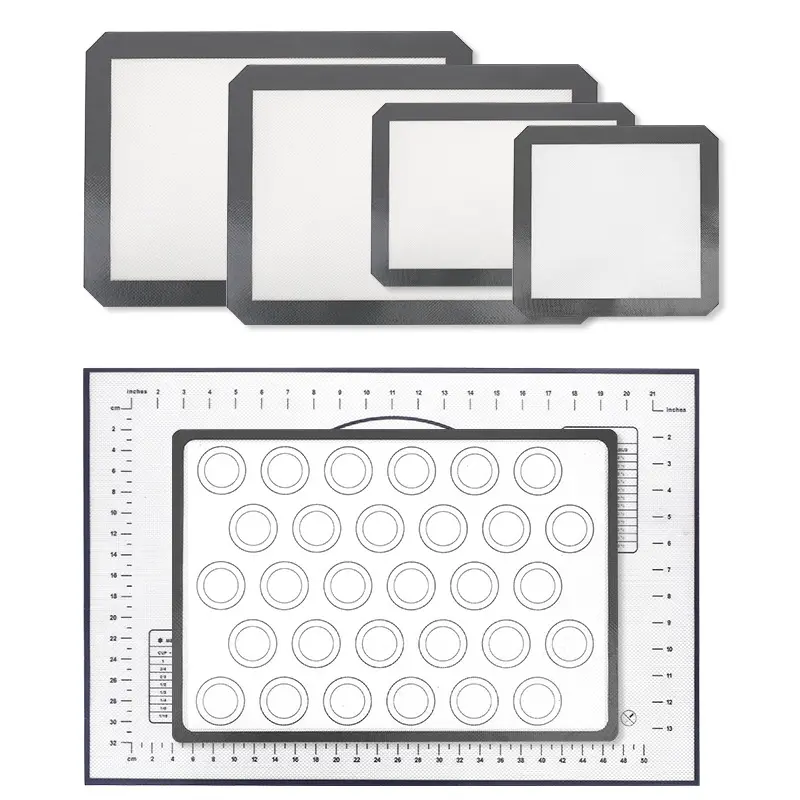 MANJIA – tapis de cuisson pour pâtisserie en Silicone, pâte à rouler antiadhésive avec mesures, Pizza, Fondant, tarte, gâteau