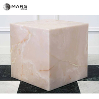 Chine Personnalisé Luxe Rose Onyx Plinthe Marbre Meubles Table Basse En Marbre Pour Salon Décor Marbre Plinthe