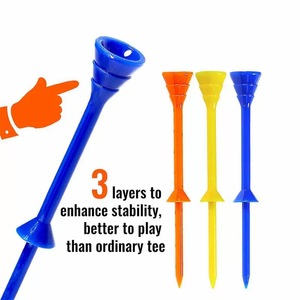 <b>Golf</b> Tees Durable Plastic 100 Pieces Blue Yellow Orange White For <b>Golf</b> Practice And Play - Product Image 3