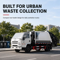 Nouveau camion compacteur de déchets diesel JMC mini 6 m³ sans norme d'émission pour la collecte des ordures