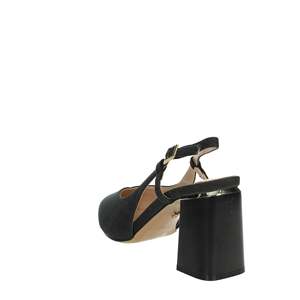 Zapatos de tacón para mujer Keys Donna Slingback K-10612 Argento Pumps Black Heel - Product Image 2