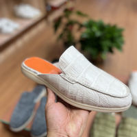 Chaussures décontractées unisexes en cuir de mouton véritable, chaussures élégantes de printemps pour hommes et femmes, sabots et mules confortables